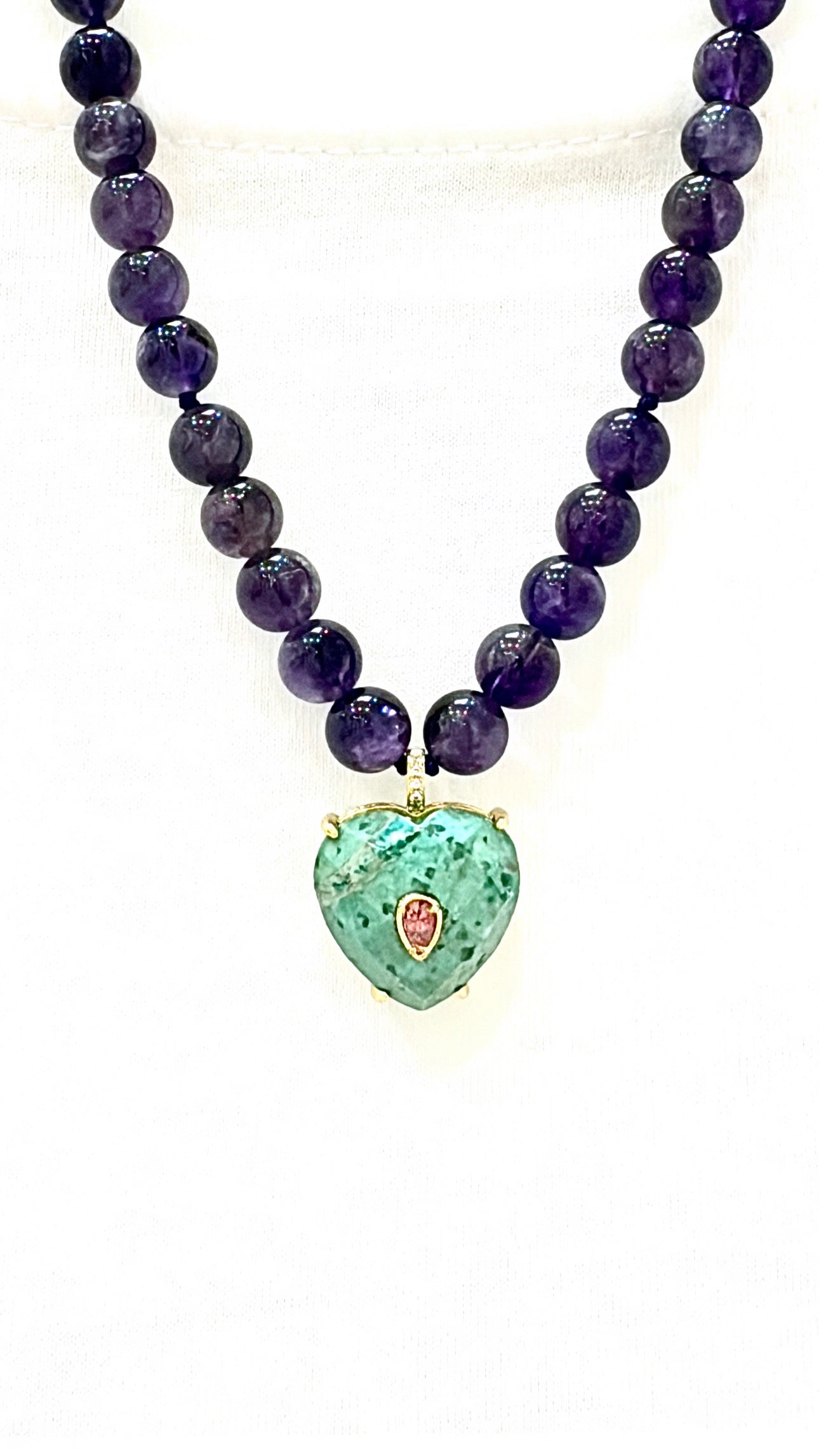 Collier Passion Amethyste et Chrysoprase