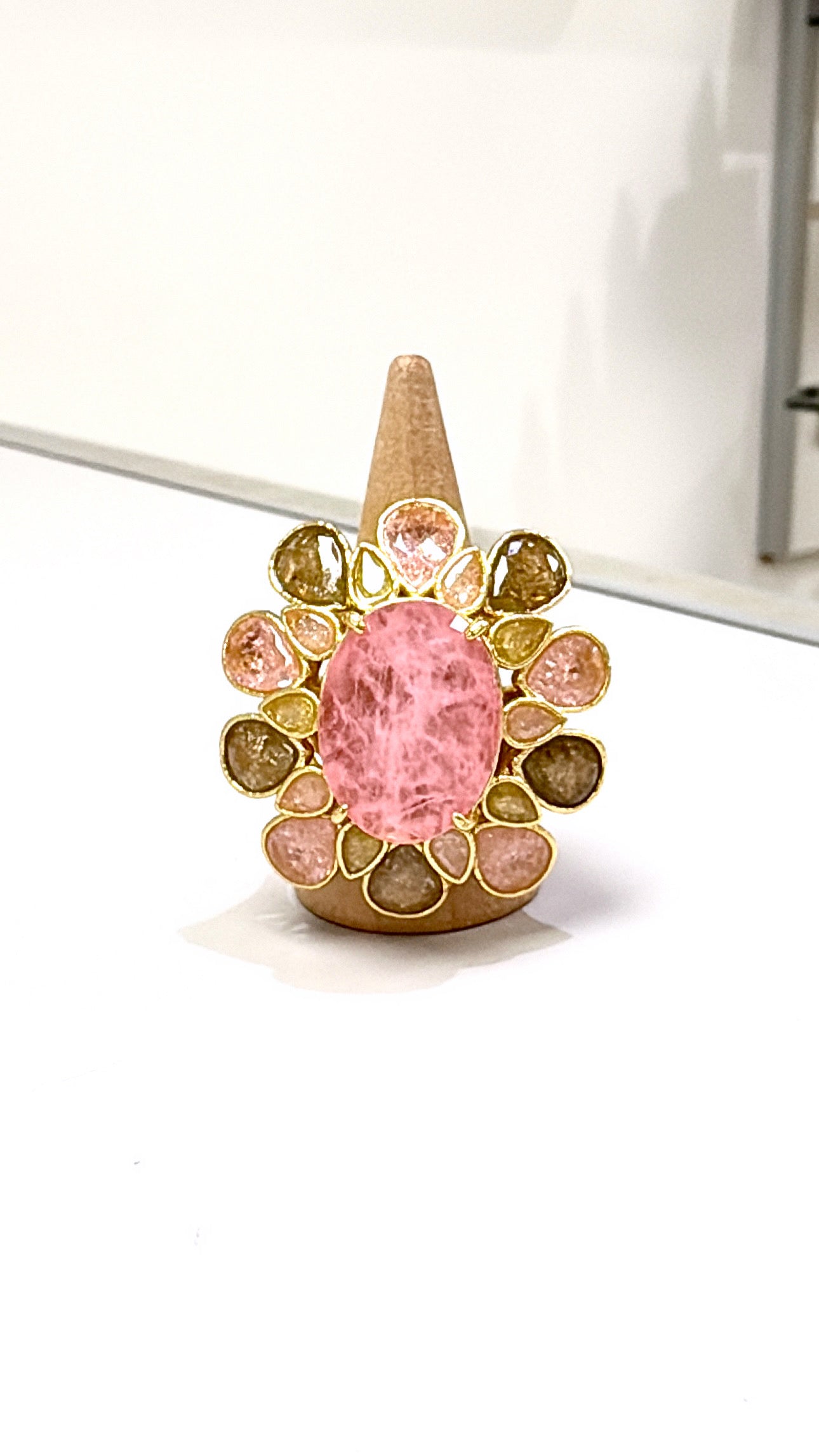 Bague Somptueuse Agate Rose