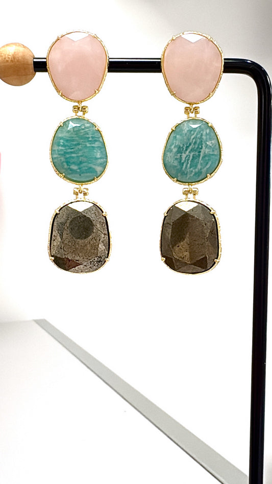 Boucles d’oreilles Multi Pierres