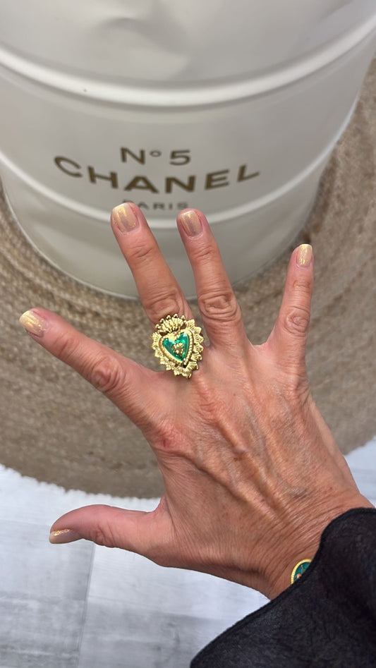 Bague Ex Voto verte