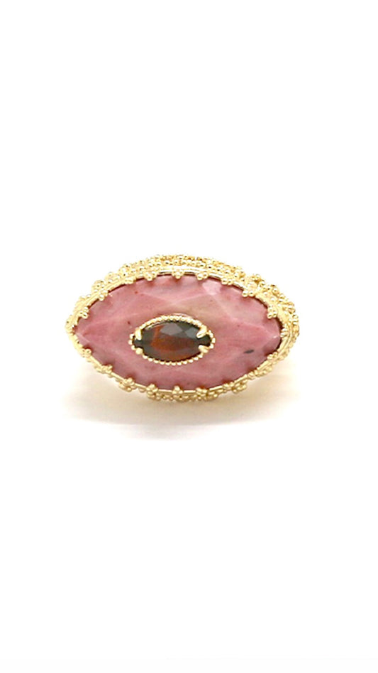 Bague Amulette Eye Rhodonite