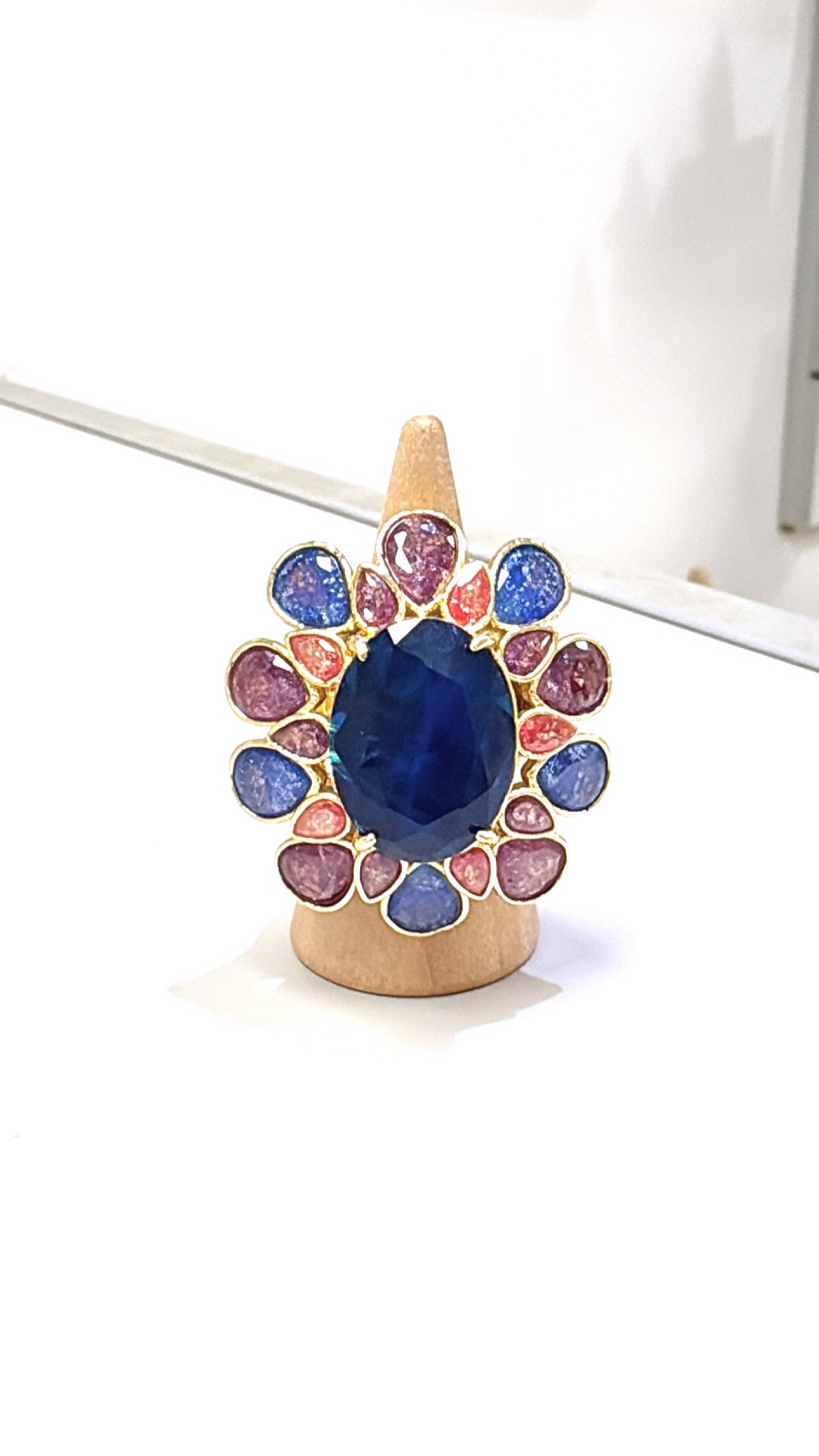 Bague Somptueuse Agate Bleue