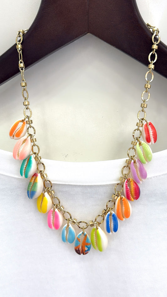Collier Cauris Multicolores