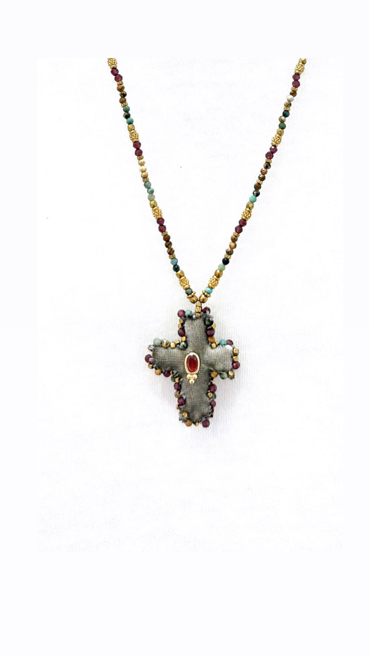 Collier Amulette Pillow Croix