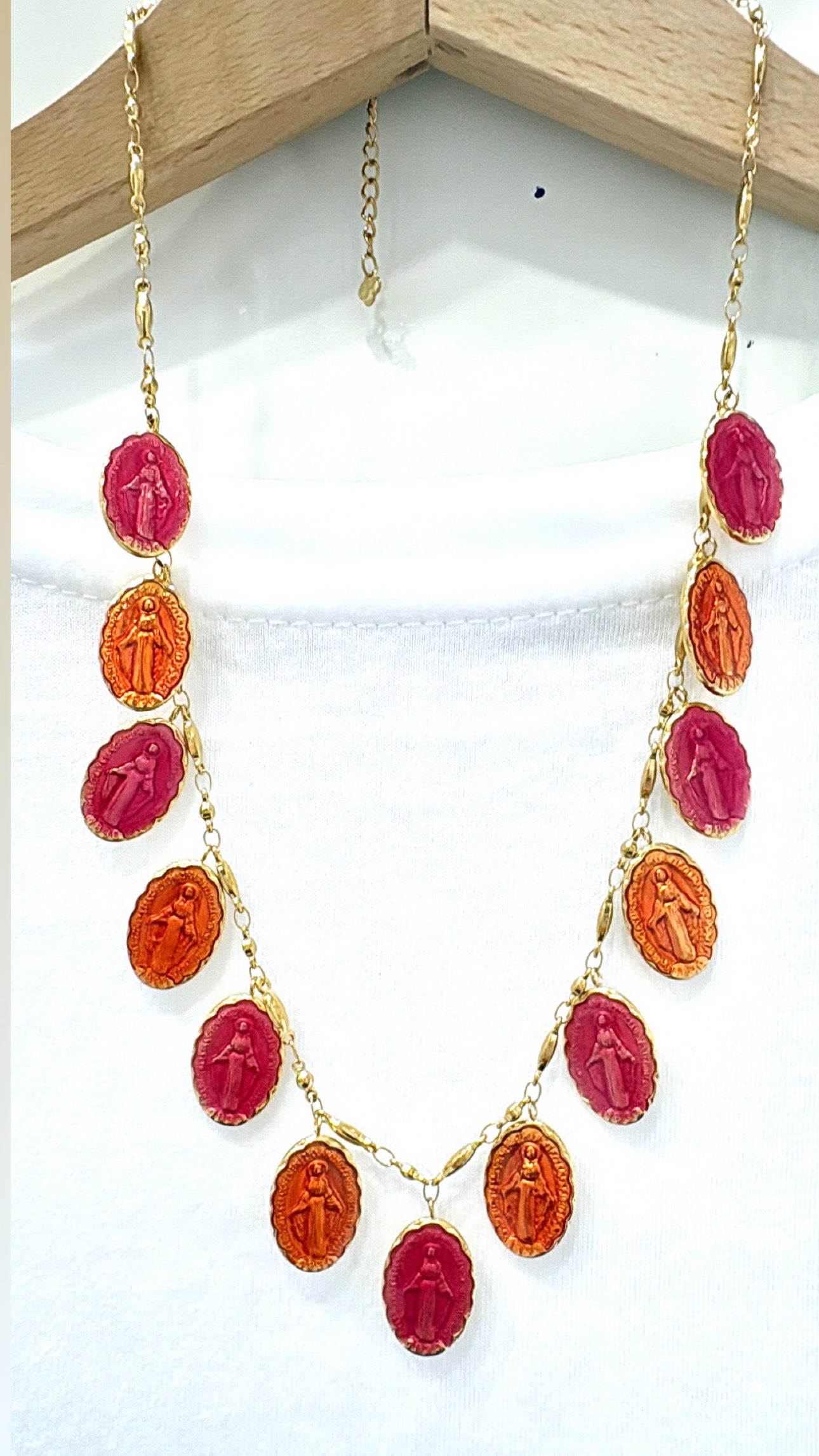 Collier Miraculeuses Rose/Orange
