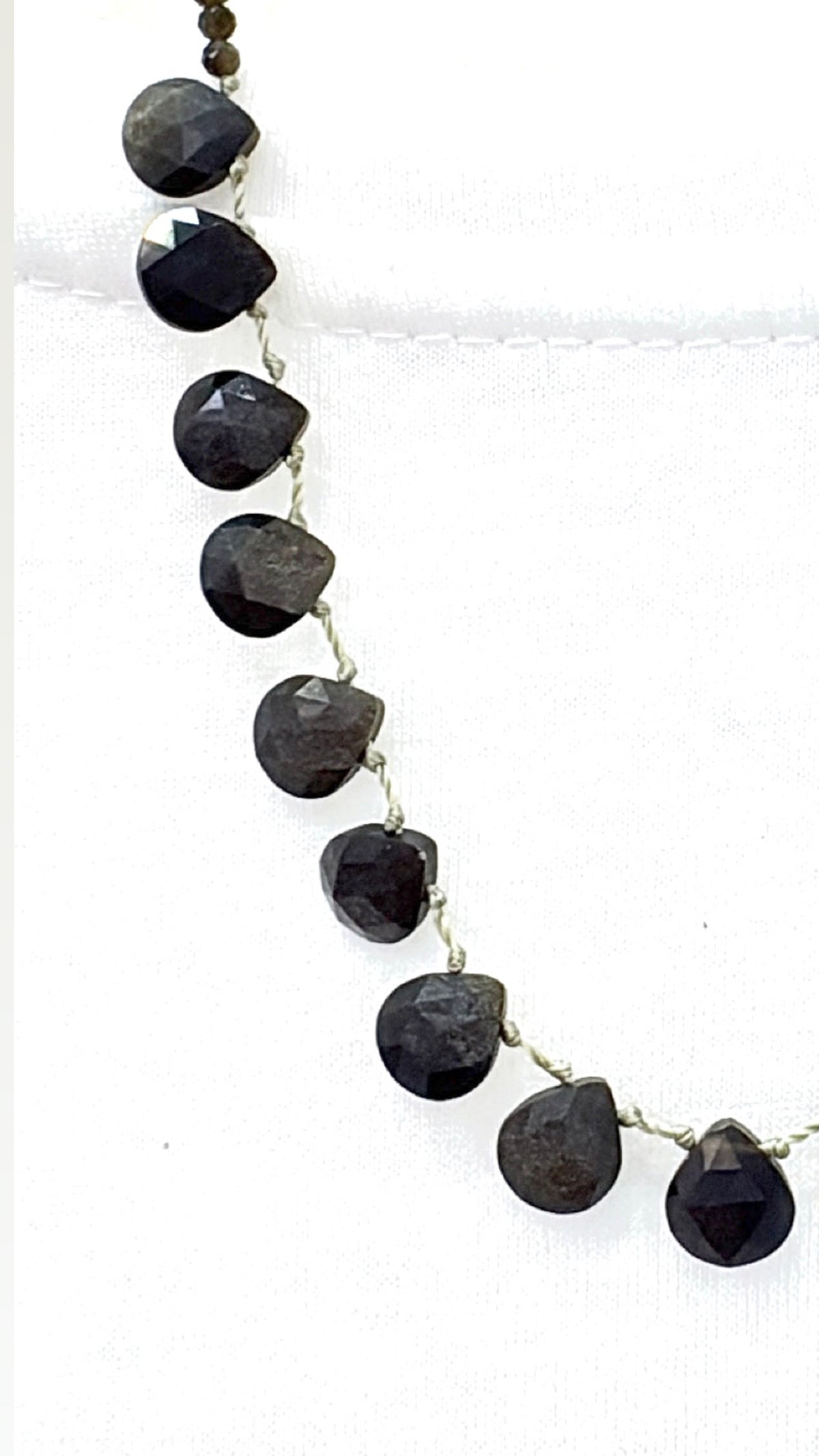 Collier Pétales Obsidienne Dorée