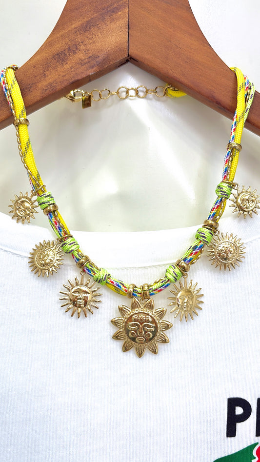 Collier soleil Jaune