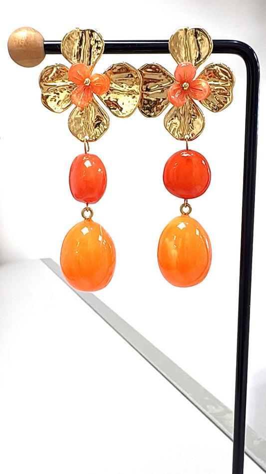 Boucles d’oreilles Bohème Orange