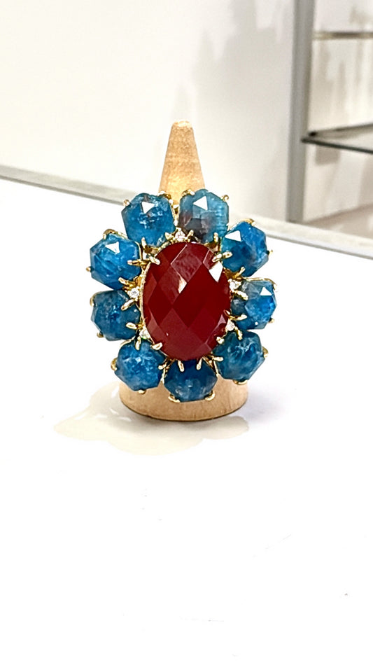 Bague Marvelous Apatite et Cornaline