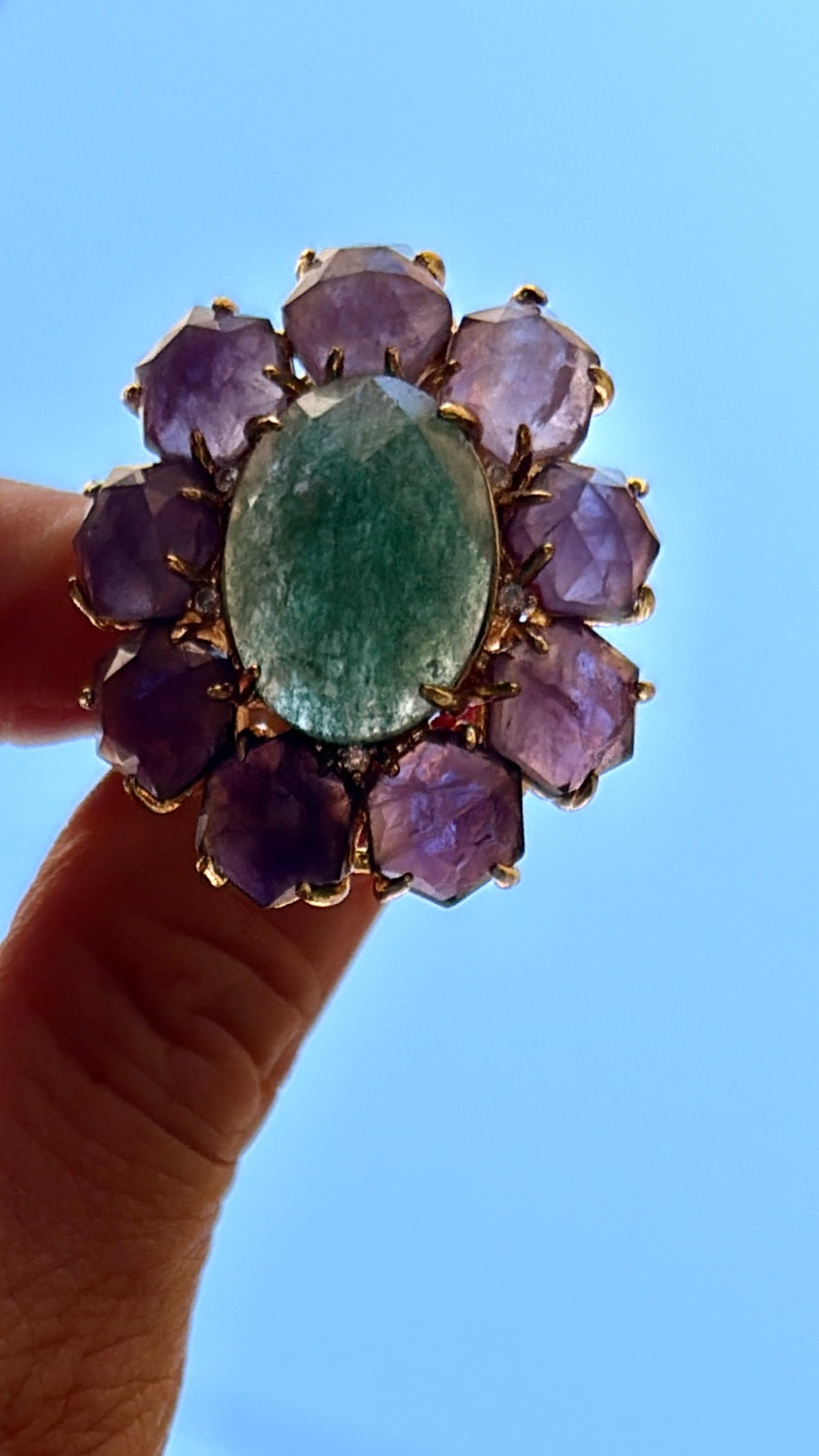 Bague Marvelous Améthyste et Aventurine