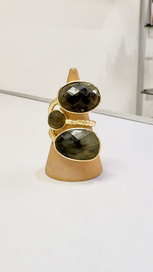 Bague Trio Labradorite