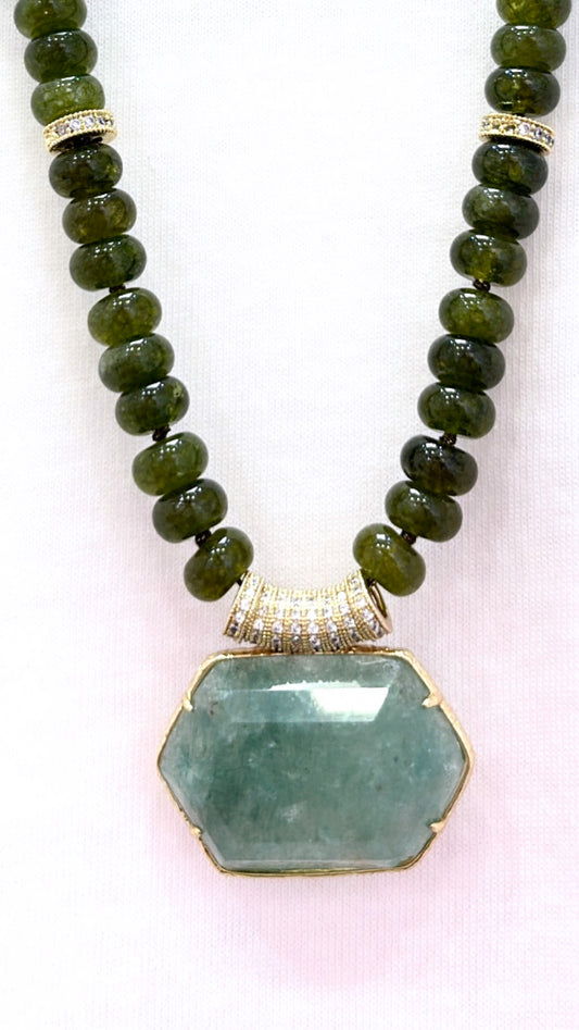 Collier Merveilleux Jade et Aventurine