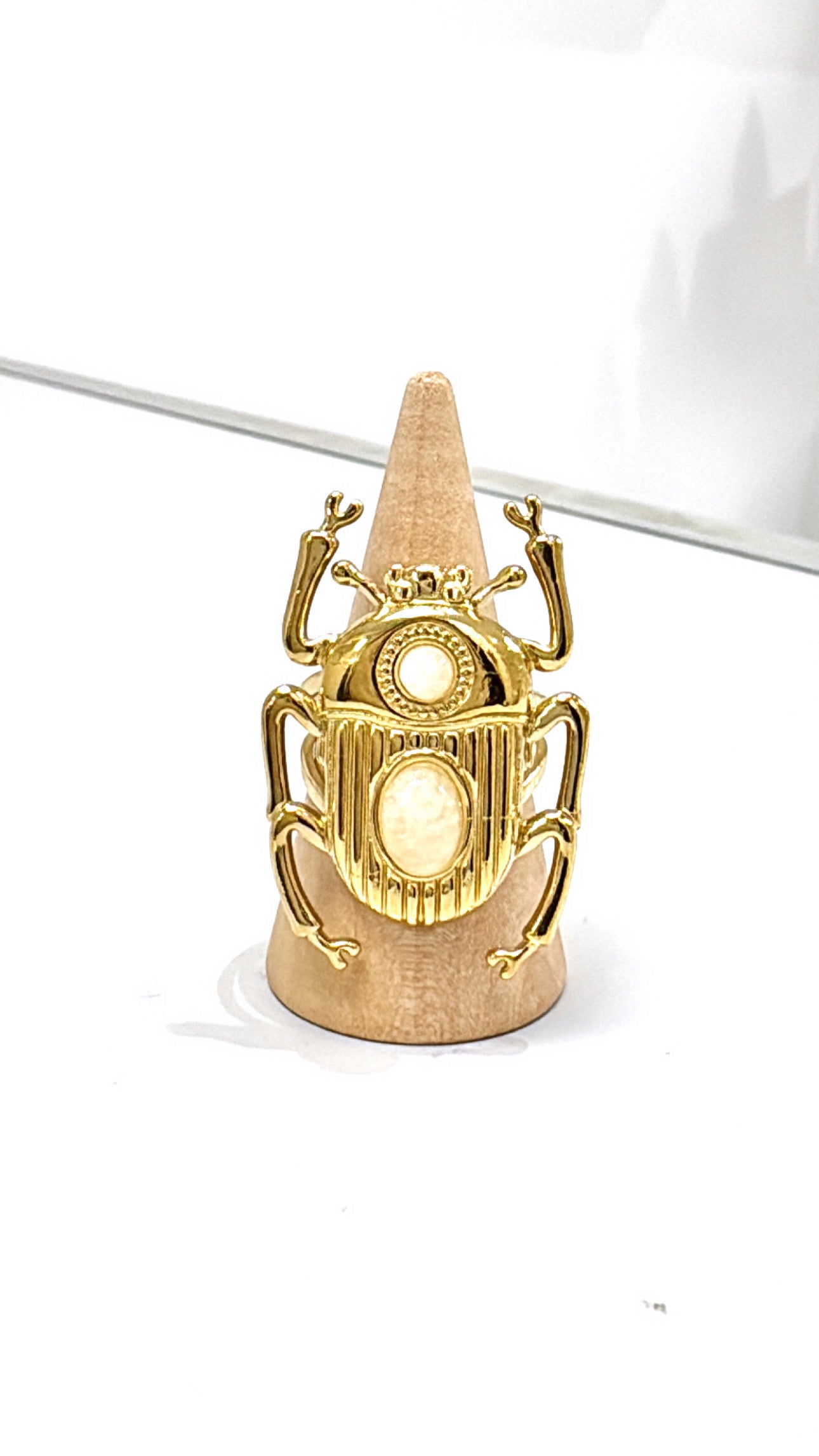 Bague Scarabée Égyptien Rose