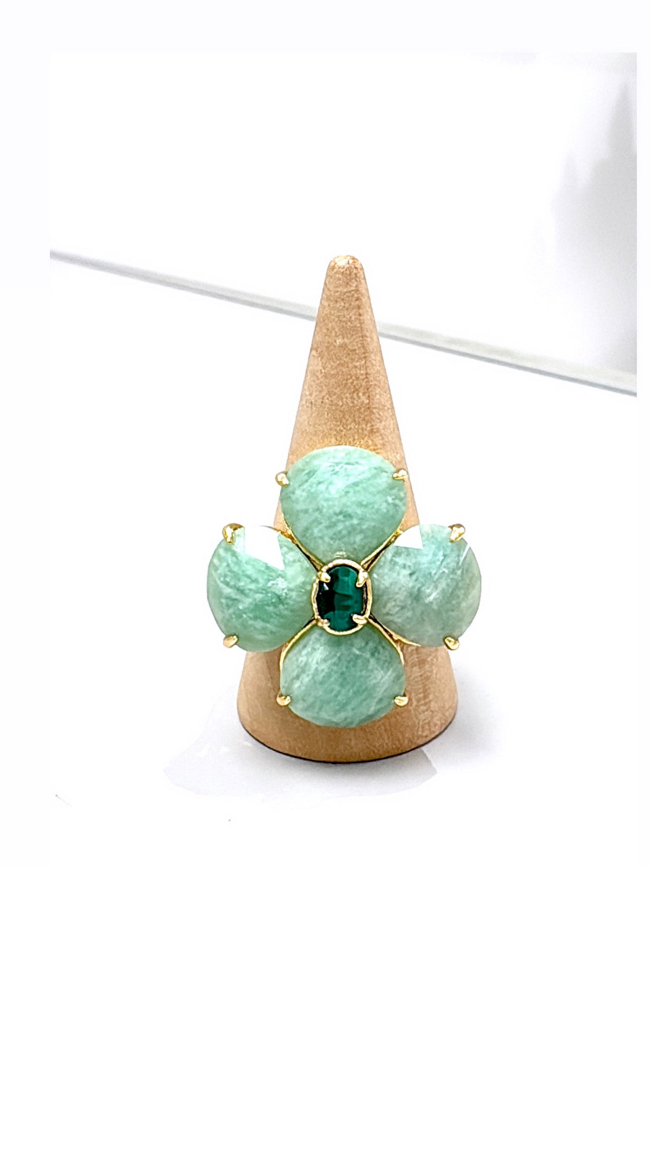 Bague Chance Amazonite et Malachite