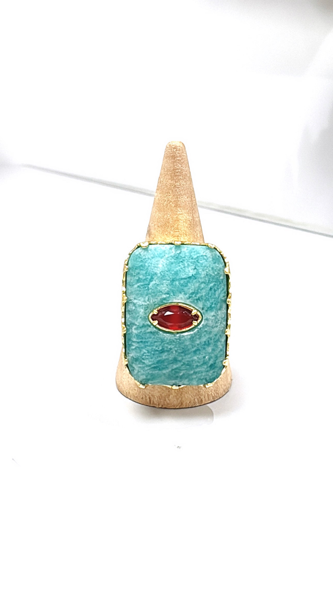 Bague Amulette Amazonite