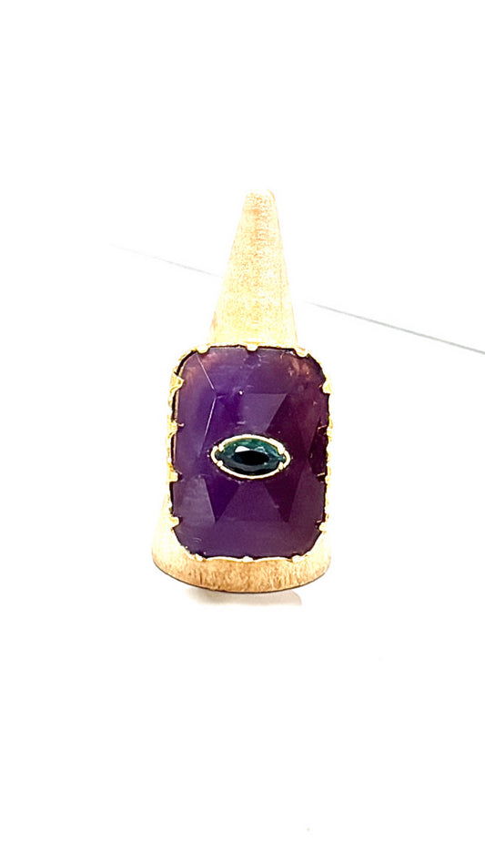Bague Amulette Améthyste