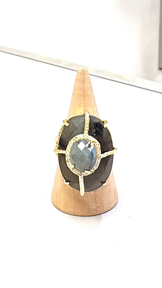Bague Superbe Labradorite