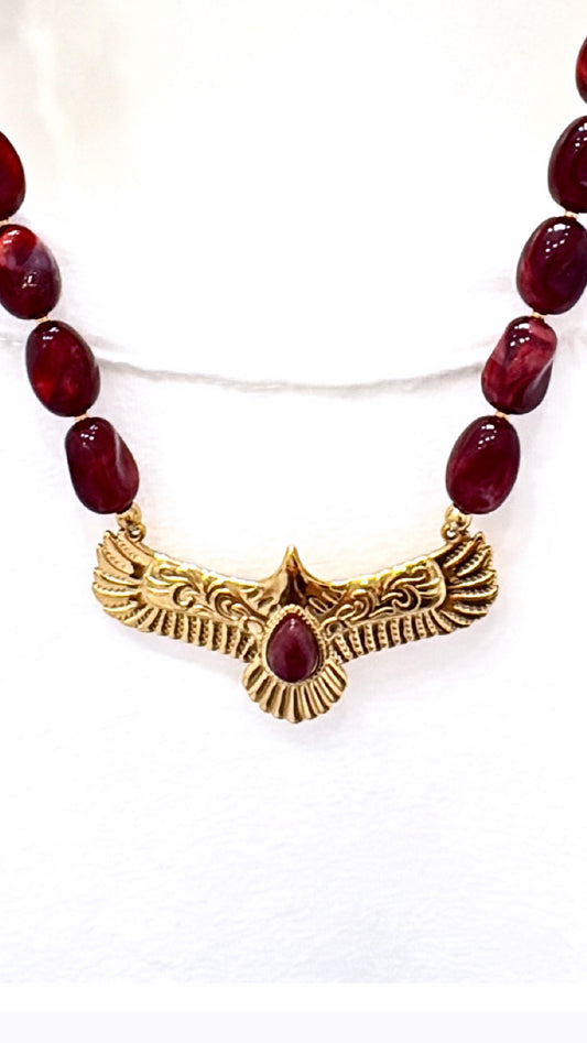 Collier Eagle MileMila Jaspe Rouge