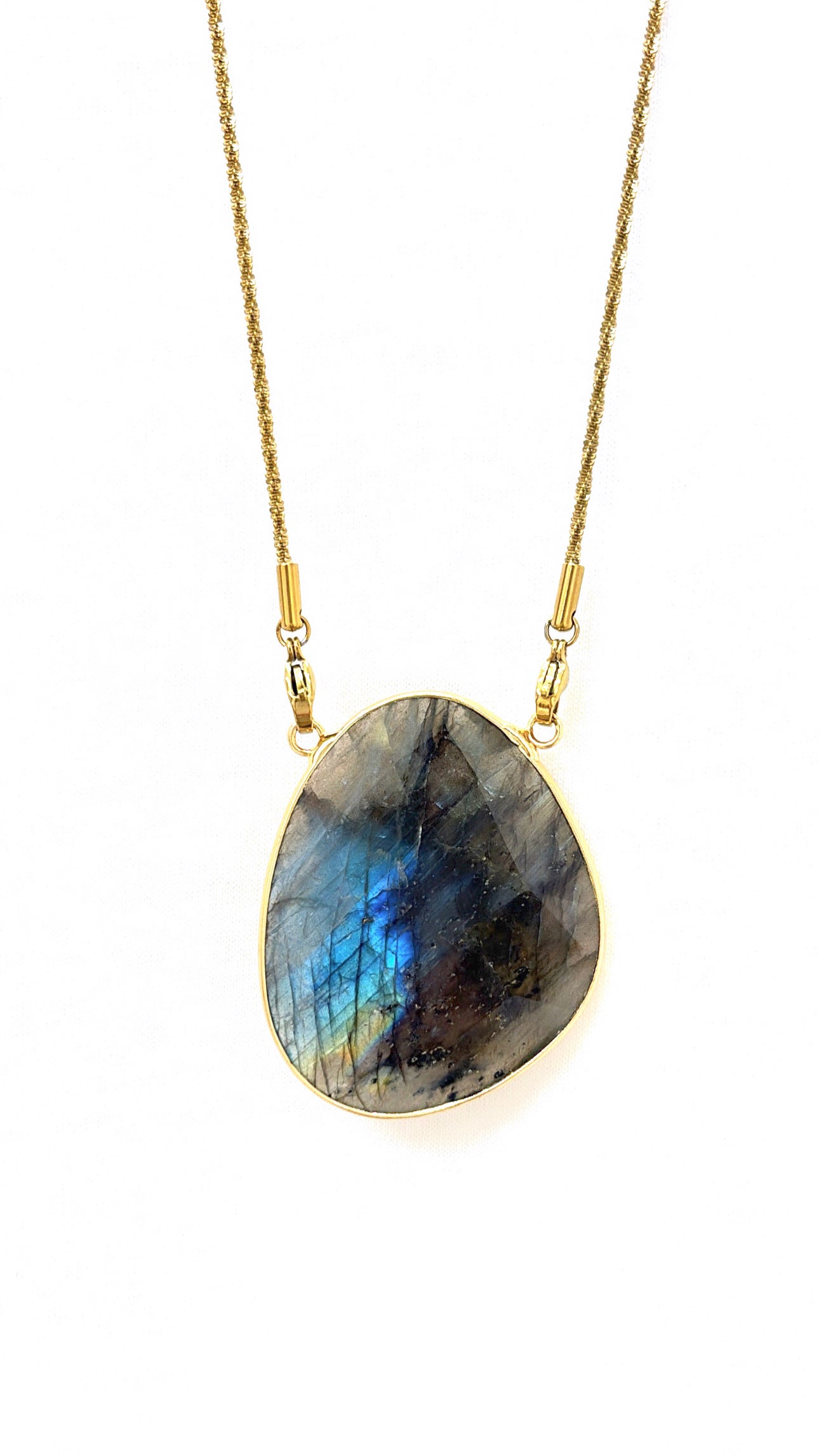 Sautoir Galet Labradorite