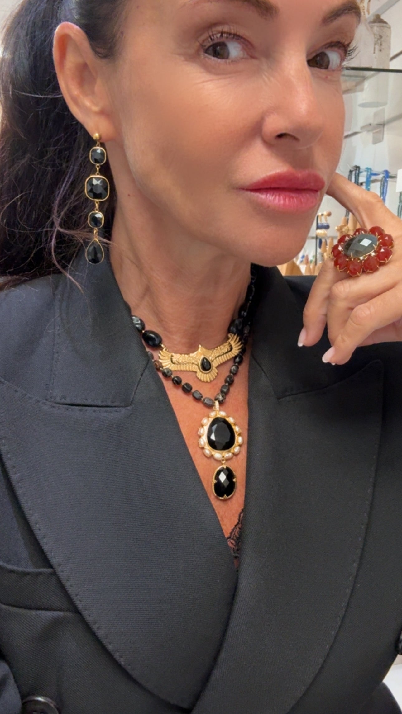 Collier Eagle MileMila Onyx